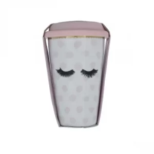 Image of Eyelash Travel Mug Pink 15cm