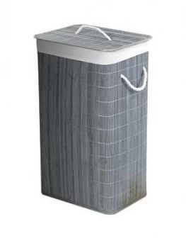 image of Bamboo Grey Laundry Basket