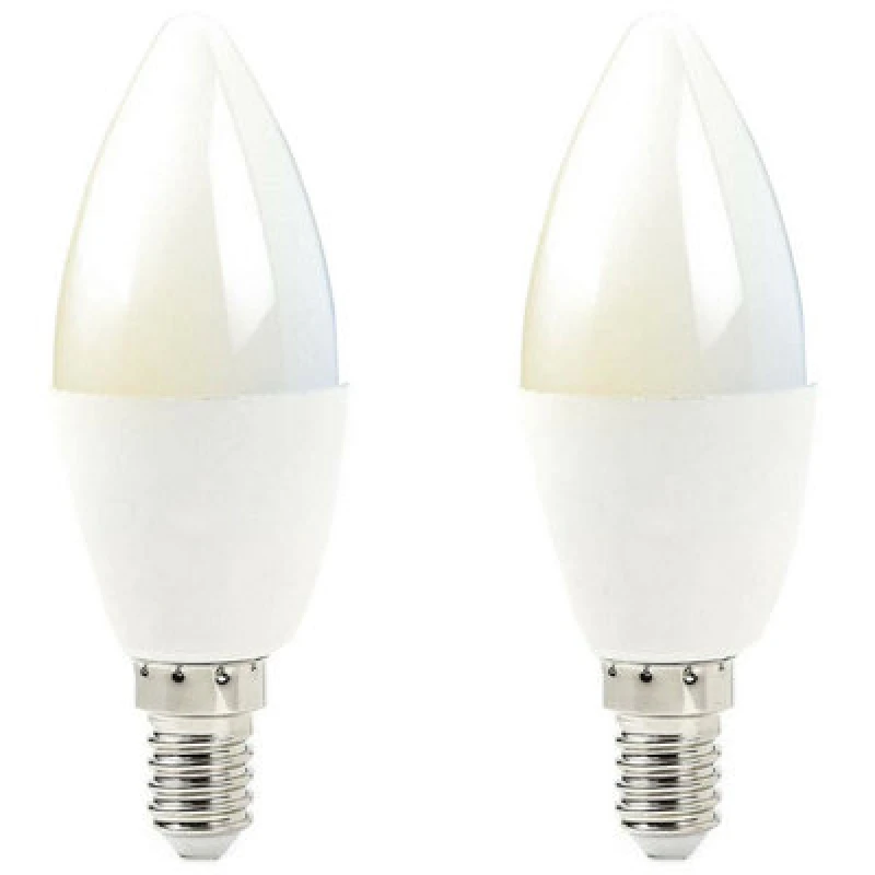 Image of Loops 2x WiFi Colour Change LED Light Bulb 4.5W E14 Warm Cool White Mini Dimmable Lamp White