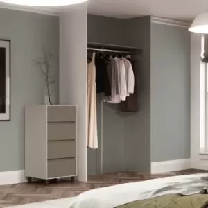 Image of Spacepro Shelf and Hanger Bar Wardrobe Storage Stone 2800 x 500 x 108mm in Grey Steel/MFC