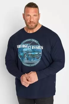 Image of 'Vintage Classics' Car Print Long Sleeve T-Shirt