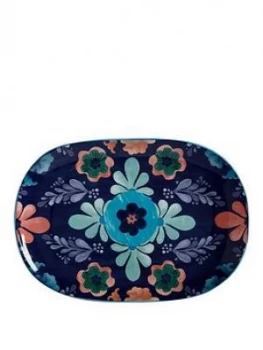 Image of Maxwell & Williams Maxwell & Williams Majolica Large Blue Oblong Platter