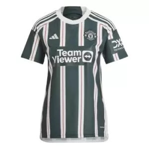 image of adidas Manchester United Away Shirt 2023 2024 Womens - Green