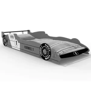 Image of Kids Car Bed F1 Racing Silver
