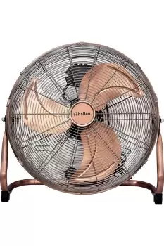 image of Copper Metal High Velocity Cold Air Circulator Adjustable Floor Fan with 3 Speed Settings - Large 18"