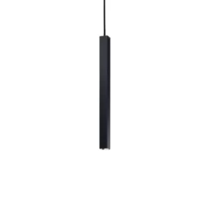 image of Ultrathin LED 1 Light Ultra Slim Ceiling Pendant Black