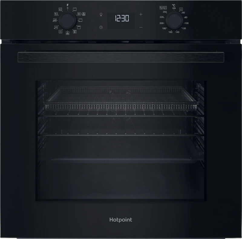 Image of Hotpoint Class 2 HO 458CF B UK Built In Electric Single Oven - Black - A Rated