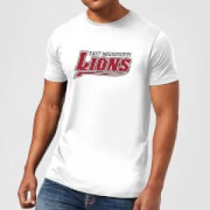 Image of East Mississippi Community College Lions Script Logo Mens T-Shirt - White