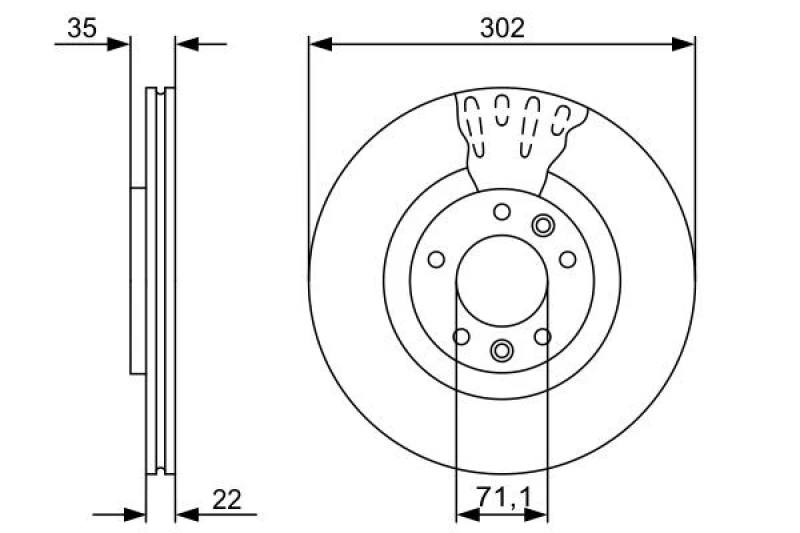 Image of Brake disc Bosch 0 986 479 500
