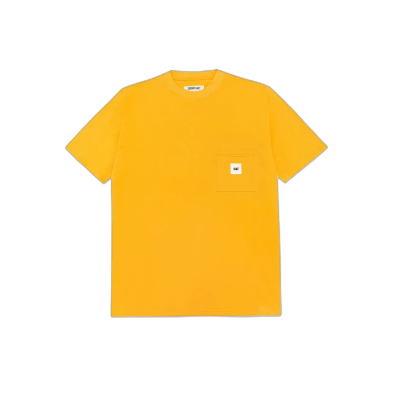 Image of Caterpillar T-Shirt with pocket Caterpillar Basic Jaune Unisex XS