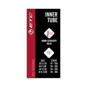 image of ETC Inner Tube 18 X 1.75-1.95-2.10-2.125 Schrader Valve 40mm