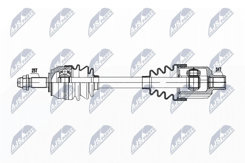Image of NTY NPW-PL-135 Drive shaft Manual Transmission, Front Axle Right Drive Shaft (13)