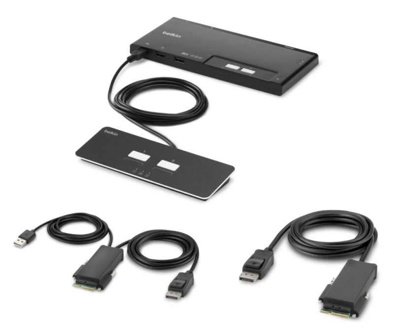 Image of Belkin F1DN102MOD-PP-4 KVM switch Black F1DN102MOD-PP-4