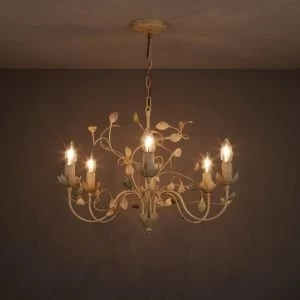 Image of Eva Cream 6 Lamp Pendant ceiling light