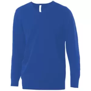 image of Kariban Mens Cotton Acrylic V Neck Sweater (S) (Light Royal)