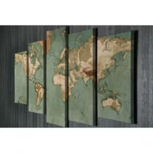 Image of BC046 Multicolor Decorative Canvas Painting (5 Pieces)