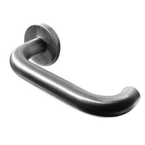 image of Jedo Orbit 19mm Return to Door Handle on Round Rose