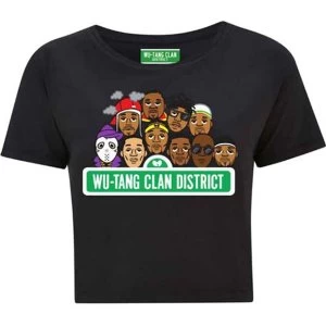 Image of Wu-Tang Clan - Sesame Street Womens Small Cropped T-Shirt - Black