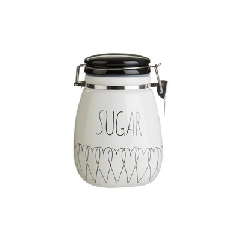 Image of Premier Housewares Maison by Premier Heartlines Sugar Canister White
