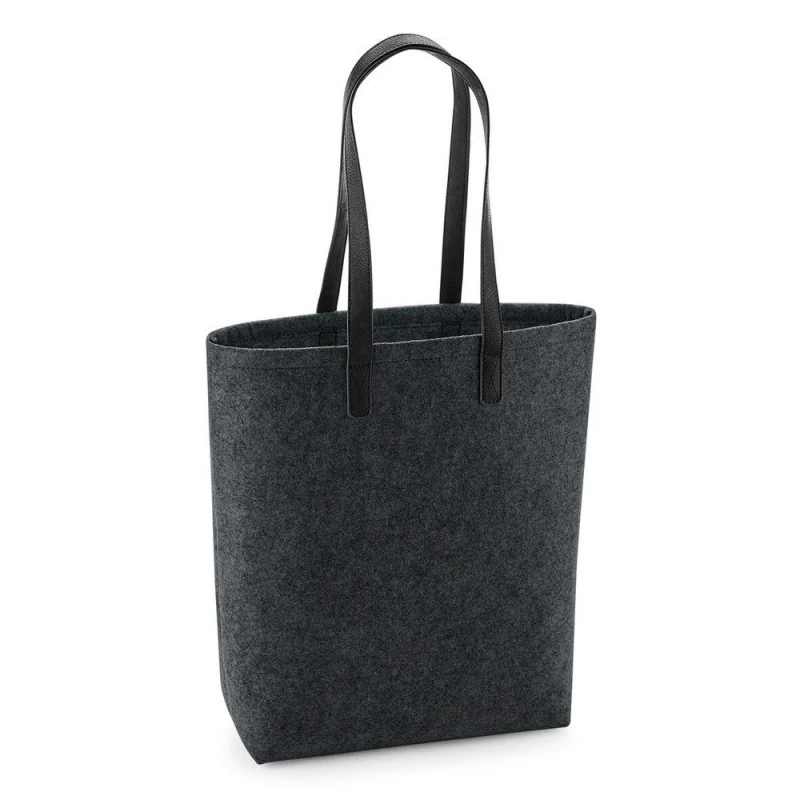 Image of Bagbase Womens Premium Felt Tote in Charcoal Charcoal Female One Size