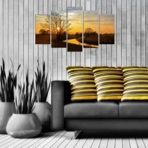 Image of 5PMX-057 Multicolor Decorative MDF Painting (5 Pieces)