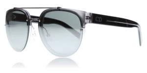 Image of Dior Homme Black Tie 143S Sunglasses Grey Crystal / Black HEA 56mm