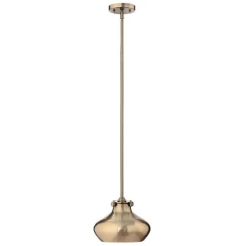 Image of Elstead - Hinkley Congress Dome Pendant Light 1x E27 Brushed Caramel