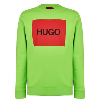 Image of Hugo Boss Duragol Large Logo Sweatshirt Bright Green Size L Men