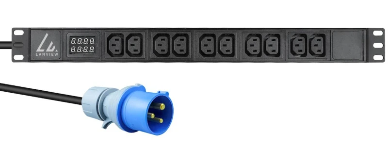 Image of Lanview LVR-3MIEC-AMP-10C13 power distribution unit (PDU) 10 AC outlet