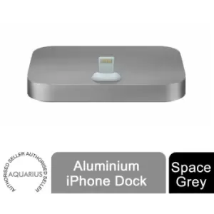 image of Aquarius Aluminium Phone Dock Compatible with Eight-Pin Devices, Space Grey