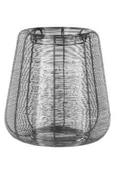 Image of Hagony Candleholder With Silver Wireframe Bowl