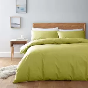 Image of Linea Egyptian 200 Thread Count Duvet Cover - Yellow