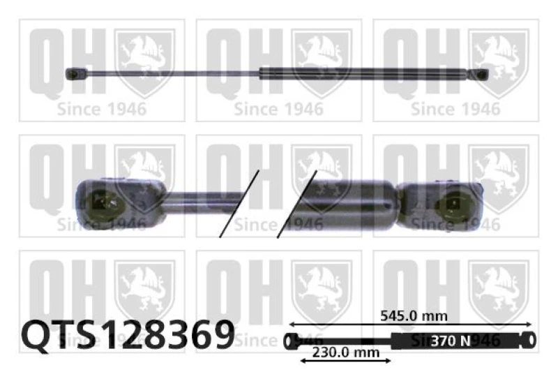 Image of QUINTON HAZELL Tailgate strut QUINTON HAZELL QTS128369
