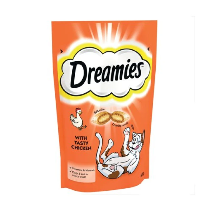 Image of Dreamies Dreamies Cat Treats Chicken 60g Pouch (Pack of 8) 994922 994922