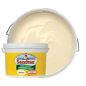 image of Sandtex Ultra Smooth Masonry Paint - Cornish Cream 10L