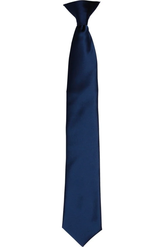 Image of Premier Premier Satin Tie in Navy Navy One Size Unisex 5063470360789