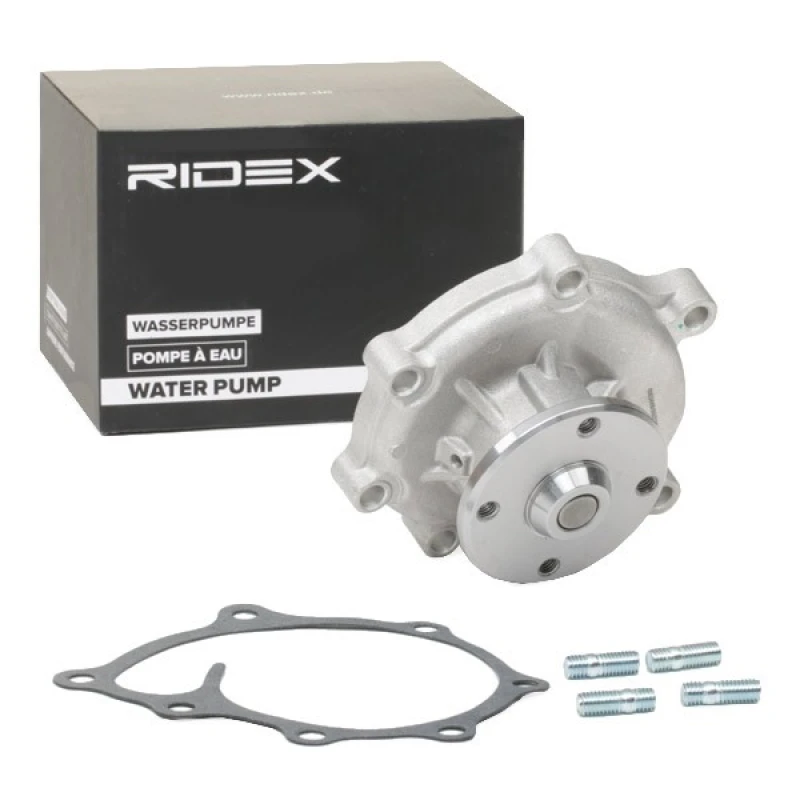 Image of RIDEX 1260W0067 Water pump Cast Aluminium, with flange, with gasket/seal Cast Aluminium Water Pump (1260)