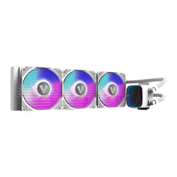 Image of Vida Aquilo 360mm ARGB Liquid CPU Cooler 3x ARGB PWM Fans Infinity Mirror RGB Pump Head White