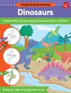 Image of watch me read and draw dinosaurs a step by step drawing and story book incl