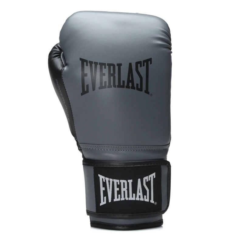 Image of Everlast Powerlock Boxing Hook & Loop Glove Charcoal unisex 10oz