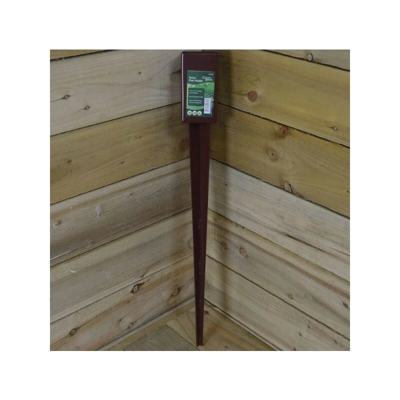Image of Green Blade Fence Post Holder 75 X 75 X 750Mm