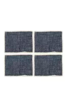 image of Creative Tops Jute Blue Set Of 4 Placemats