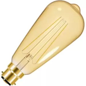 Image of Energizer LED 4W B22 ST64 Filament Gold 470Lm 2200K Light Bulb - Warm White