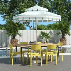 Image of Connie Outdoor 2 Tier Tilt Umbrella Aqua