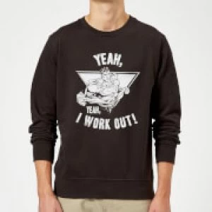 Image of DC Comics Superman I Work Out Sweatshirt - Black - XL