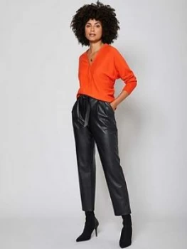 image of Mint Velvet Zip Front Batwing Jumper - Orange