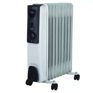 image of 2000w Freestanding 2kw 9 Fin Oil Filled Radiator / Heater with Thermostat