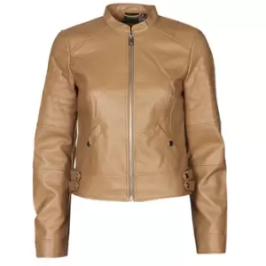 image of Vero Moda VMLOVE womens Leather jacket in Brown - Sizes S,M,XS