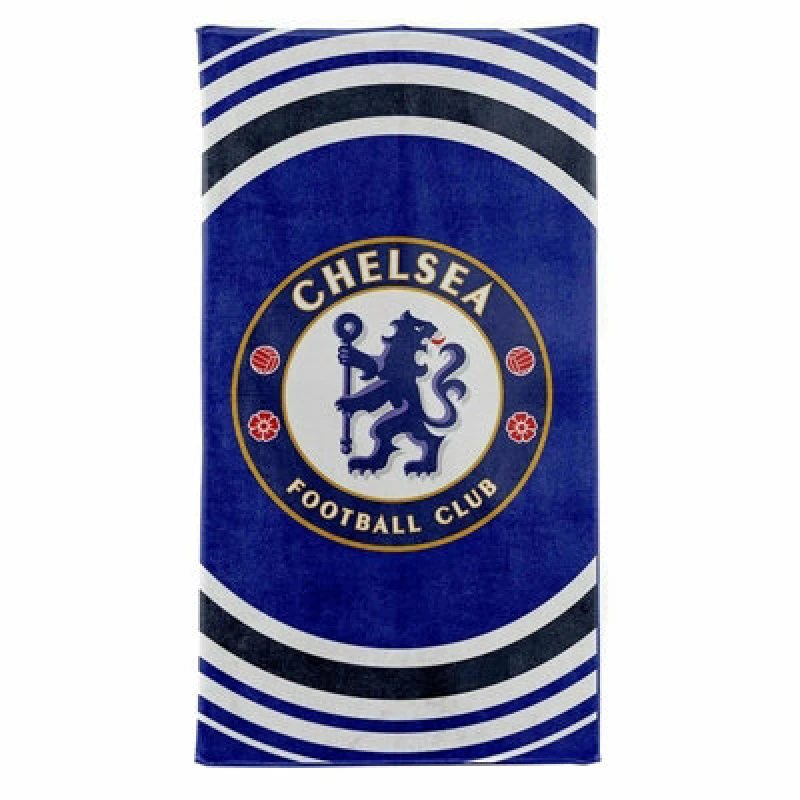 Image of Chelsea FC Pulse Beach Towel Mid Blue unisex