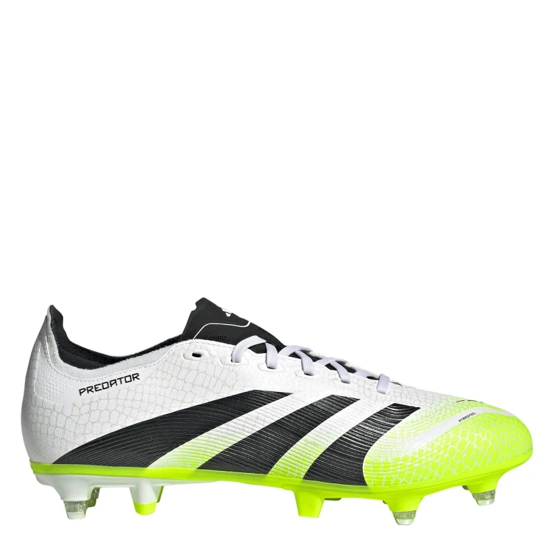 Image of adidas Predator League Soft Ground Football Boots White/Blk/Lemon male 6 (39.3)
